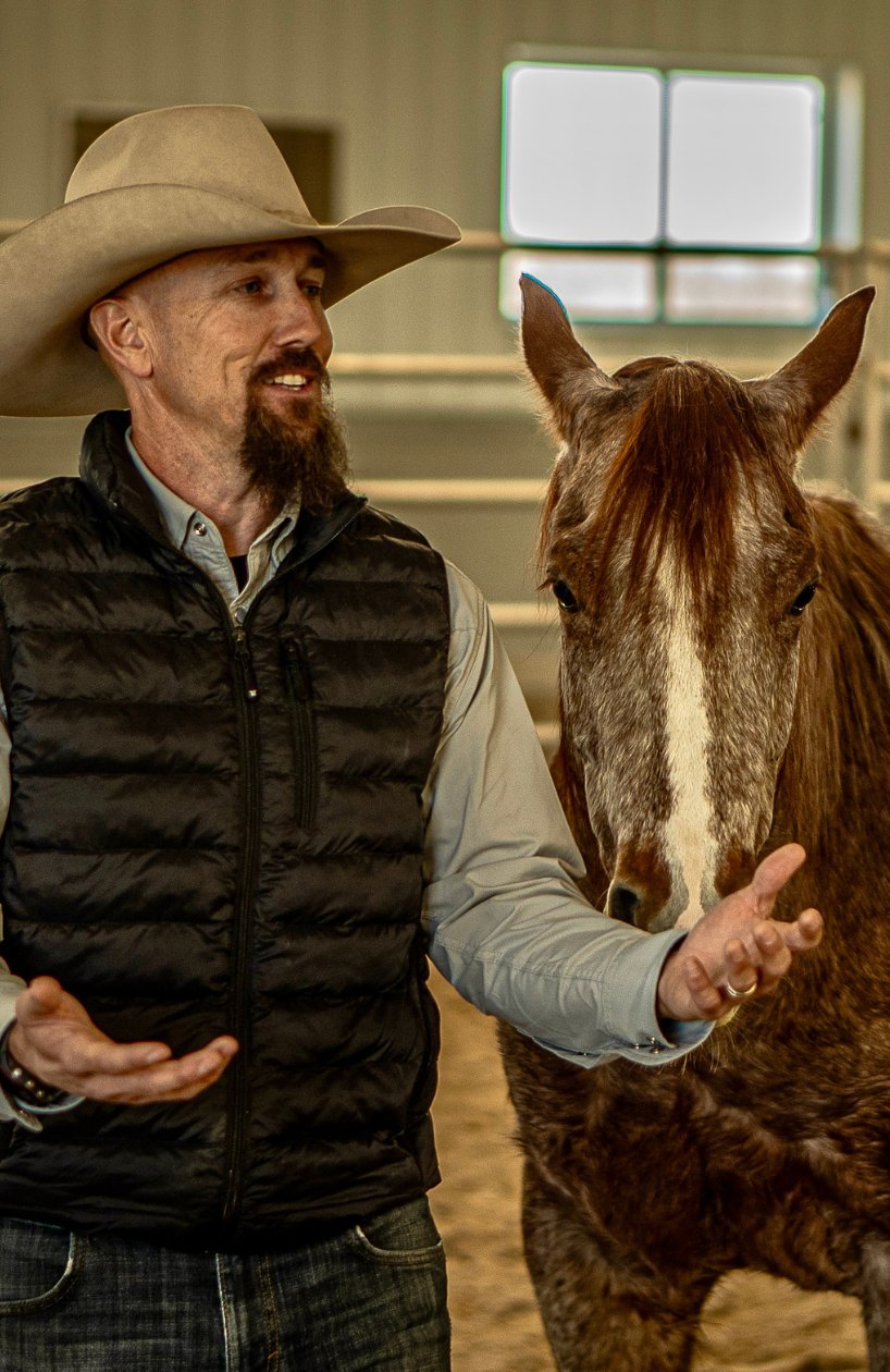 Jason Swick with one of his horses