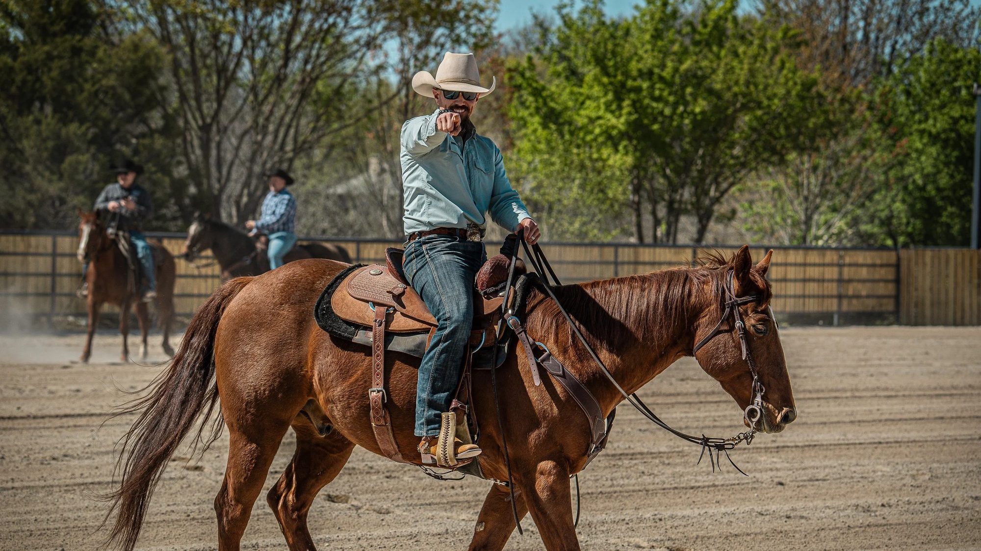 Jason Swick riding at Day 6 Ranch