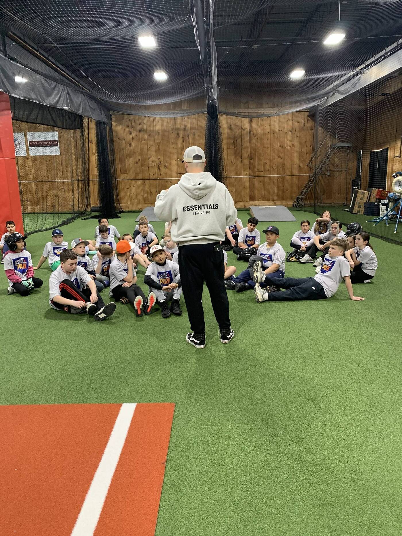 A team on the turf at Inside the Park