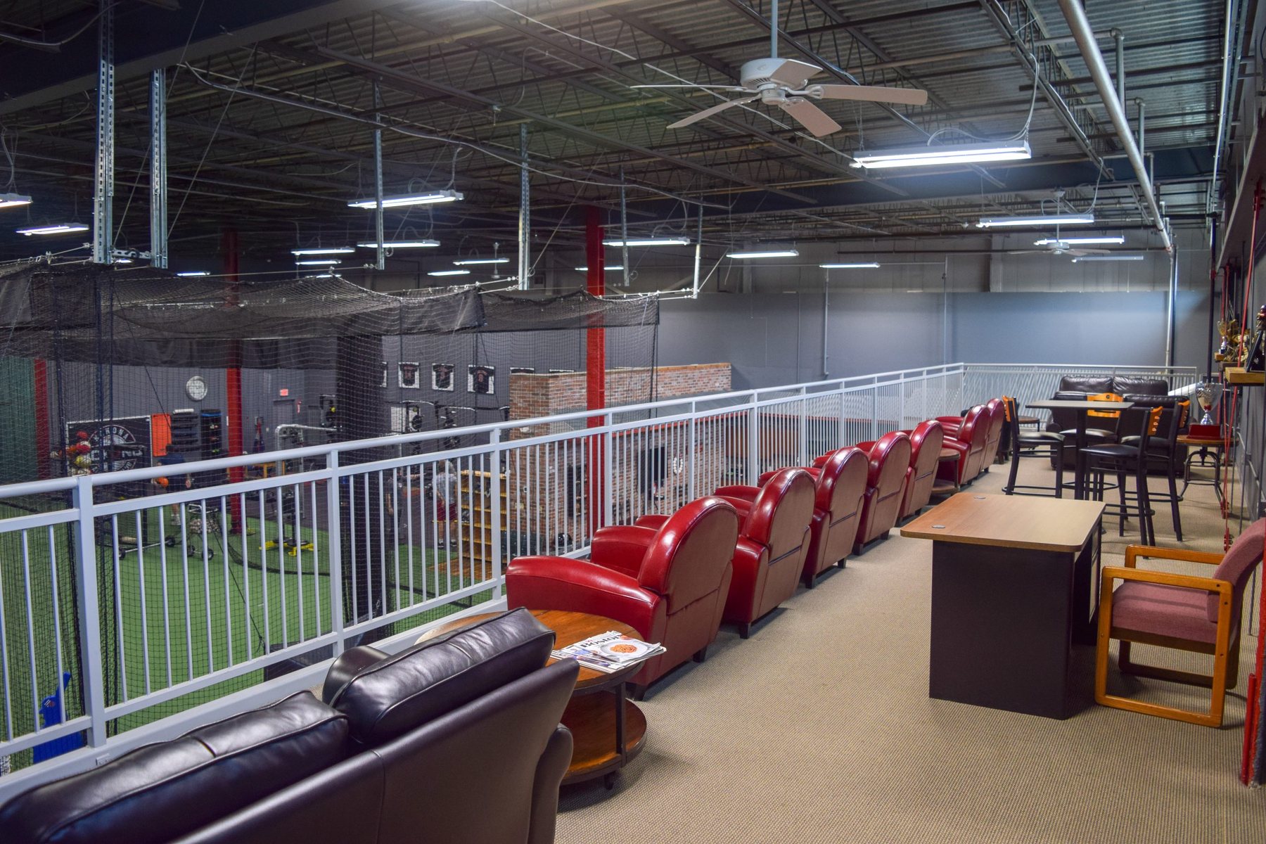 The mezzanine lounge overlooking the tunnels at the NAC