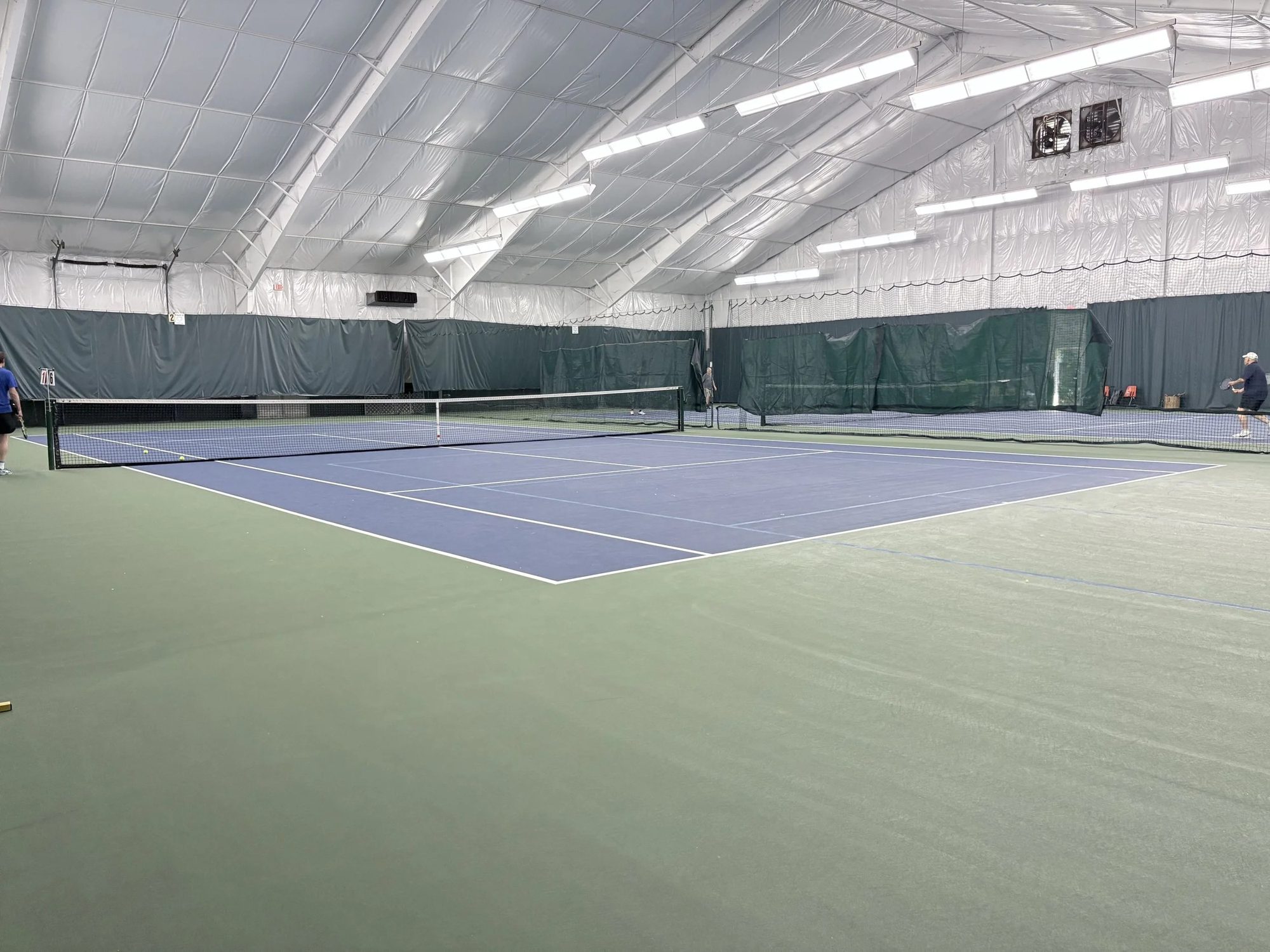 An indoor VersaTurf court at Tennis Frederick