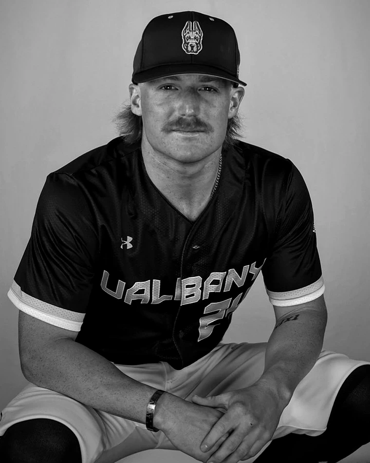 Levi McAllister at UAlbany, founder of Block and Recover Co.